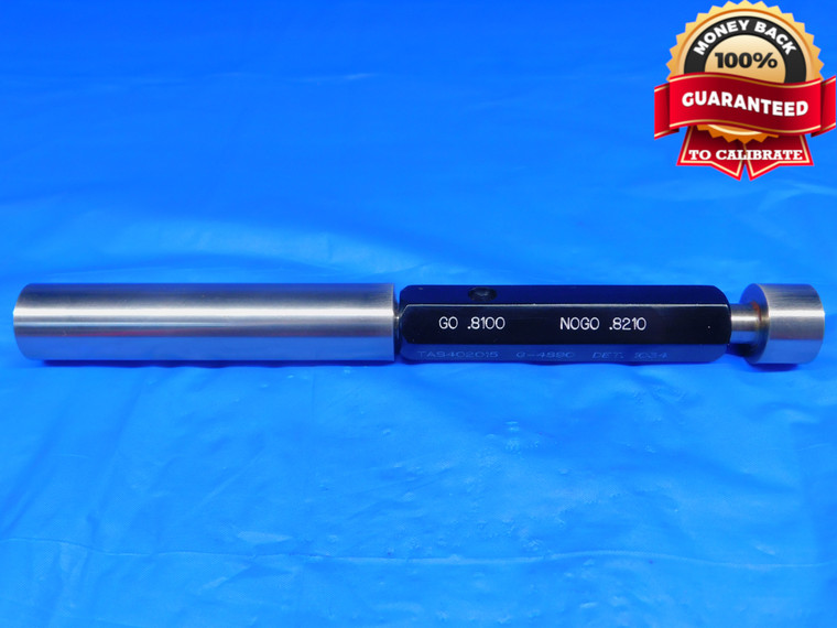 .8100 & .8210 CL Z PIN PLUG GAGE GO NO GO .8125 -.0025 13/16 21 mm .810 .821 - RJ0058CD2