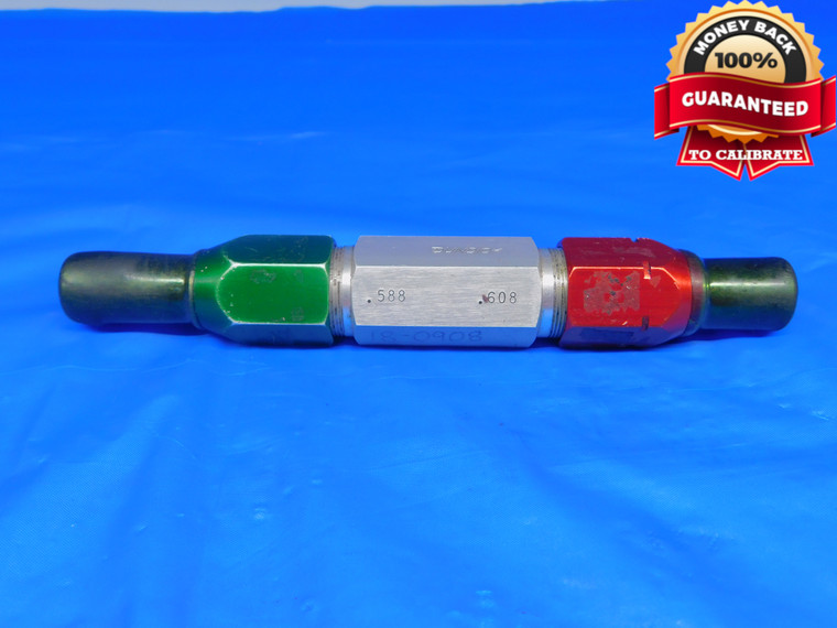.5880 & .6080 PIN PLUG GAGE GO NO GO .6094 -.0014 39/64 15 mm .588 .608 - RJ0074BB2