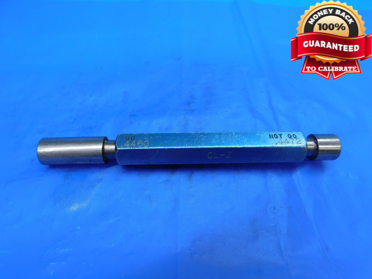 .4460 & .4472 CL Z PIN PLUG GAGE GO NO GO .4375 +.0085 7/16 11.328 mm .446 - ST0027CP2