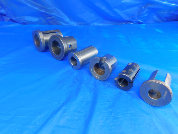 LOT OF 6 LATHE BUSHING REDUCER SLEEVES 1 1/2 ID X 2" OD, 3/4 X 1 1/4 & OTHERS - RJ0121CG2