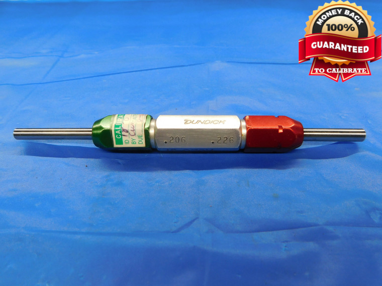 .2060 & .2260 PIN PLUG GAGE GO NO GO .2031 +.0029 13/64 5.232 mm .206 .226 - MC0020BB2