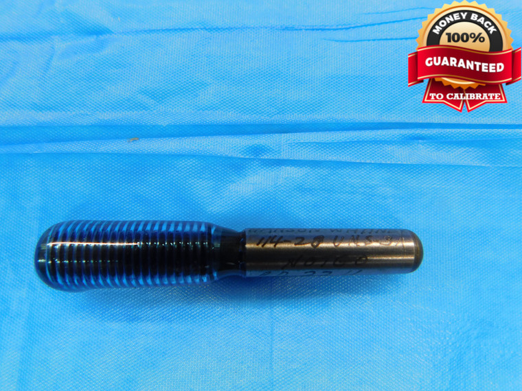 1/4 28 UNS 3A SPECIAL SET THREAD PLUG GAGE .25 NO GO ONLY P.D. = .2211 CHECK - DW20947LVR