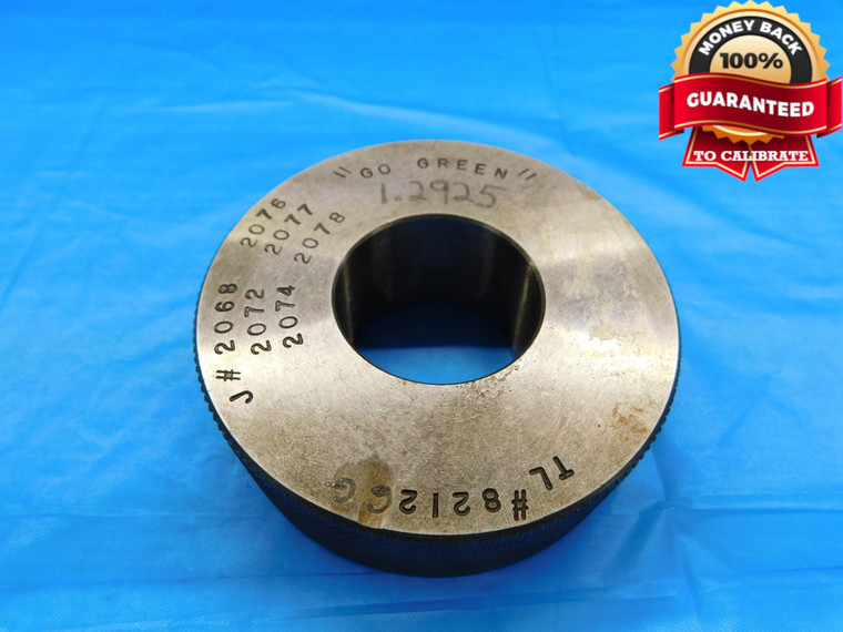 1.2925 MASTER PLAIN BORE RING GAGE 1.2813 +.0112 OVERSIZE 1 9/32 33 mm CHECK - DW20973AP1