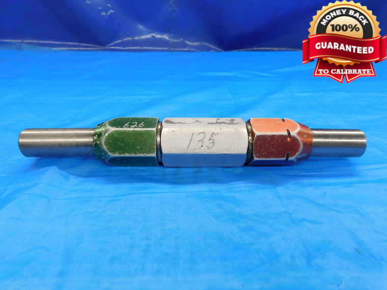 .6260 & .6280 PIN PLUG GAGE GO NO GO .6250 +.0010 OVERSIZE 5/8 16 mm .626 .628 - DW21044CP2