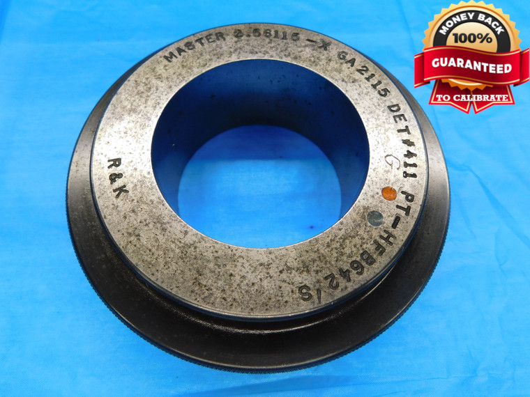 2.56115 CLASS X MASTER PLAIN BORE RING GAGE 2.5625 -.0013 UNDERSIZE 2 9/16 65 mm - DW21157CD2