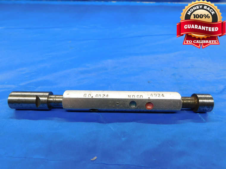 .4824 & .4924 CL Z PIN PLUG GAGE GO NO GO .4844 -.0020 31/64 12.253 mm - CM0048CD2