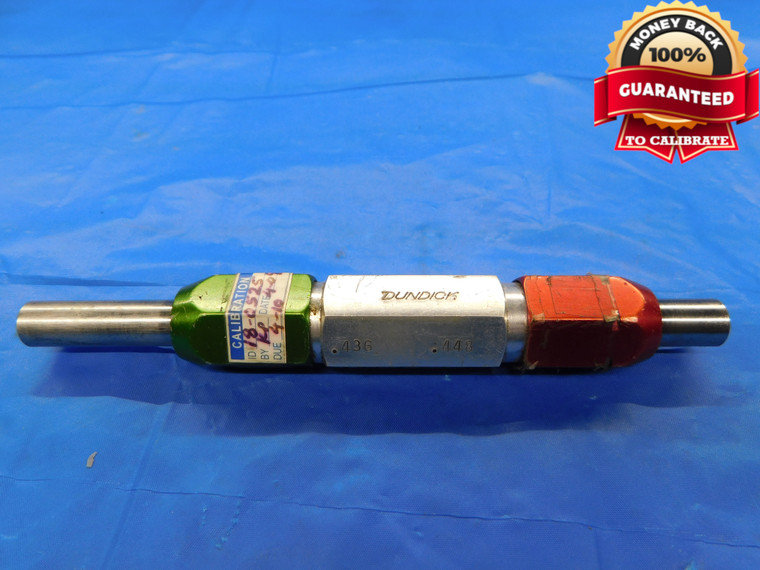 .4360 & .4480 PIN PLUG GAGE GO NO GO .4375 -.0015 UNDERSIZE 7/16 11 mm .436 .448 - CM0104BB2