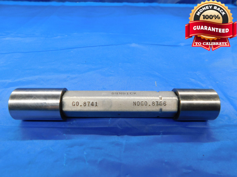 .8741 & .8746 CL X PIN PLUG GAGE GO NO GO .8750 -.0004 UNDERSIZE 7/8 22.202 mm - CM0145LVR
