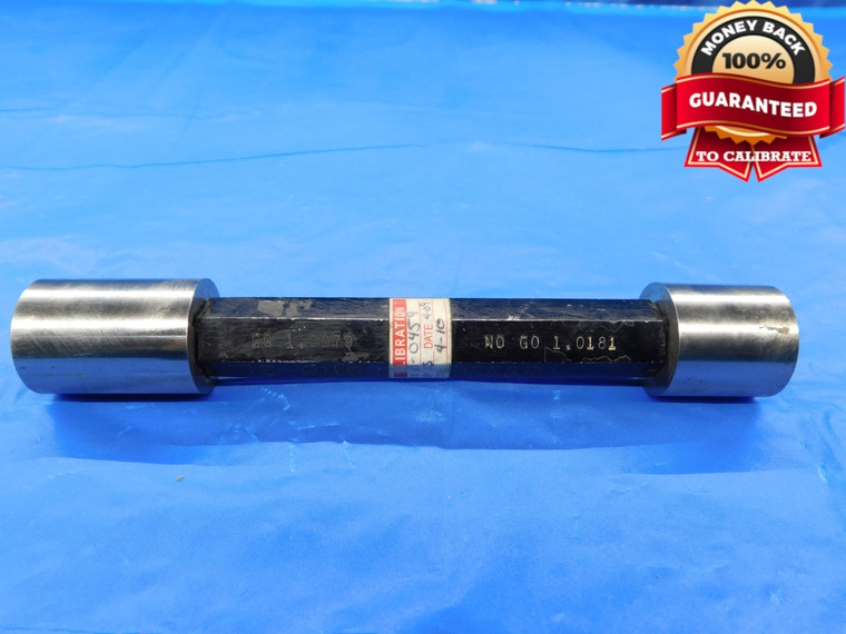 1.0079 & 1.0181 PIN PLUG GAGE GO NO GO 1.0156 +.0025 OVERSIZE 1 1/64 26 mm - CM0171AZ1