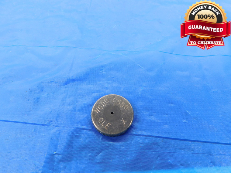 .0550 CL X CARBIDE MASTER PLAIN BORE RING GAGE .0625 -.0075 1/16 1.397 mm .055 - CM0278LVR