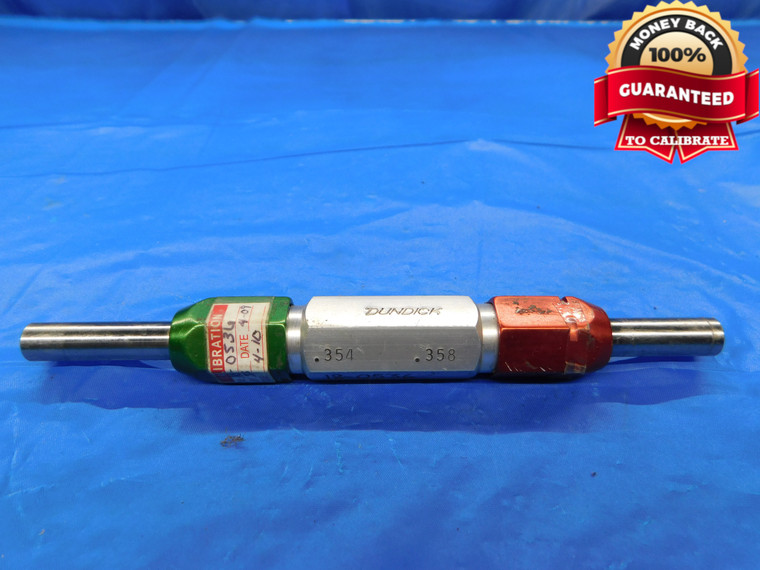 .3540 & .3580 PIN PLUG GAGE GO NO GO .3594 -.0014 OVERSIZE 23/64 9 mm .354 .358 - CM0287BB2