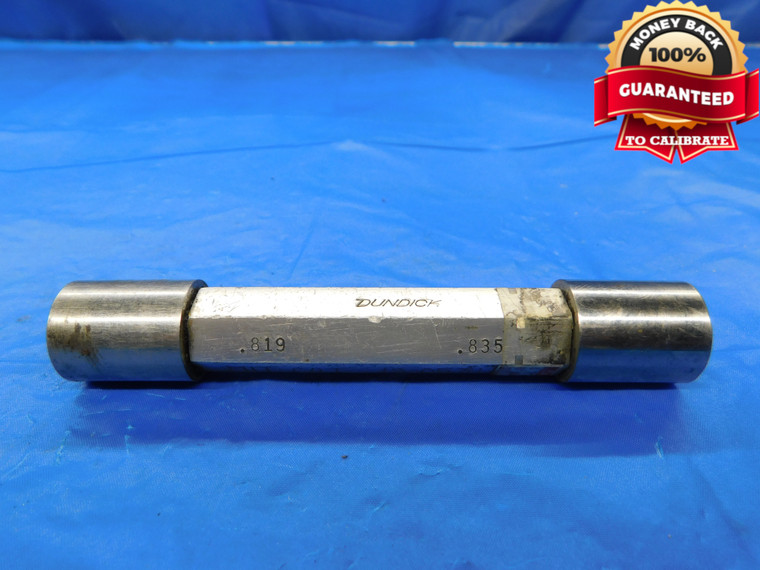 .8190 & .8350 PIN PLUG GAGE GO NO GO .8125 +.0065 OVERSIZE 13/16 21 mm .819 .835 - CM0294BB2