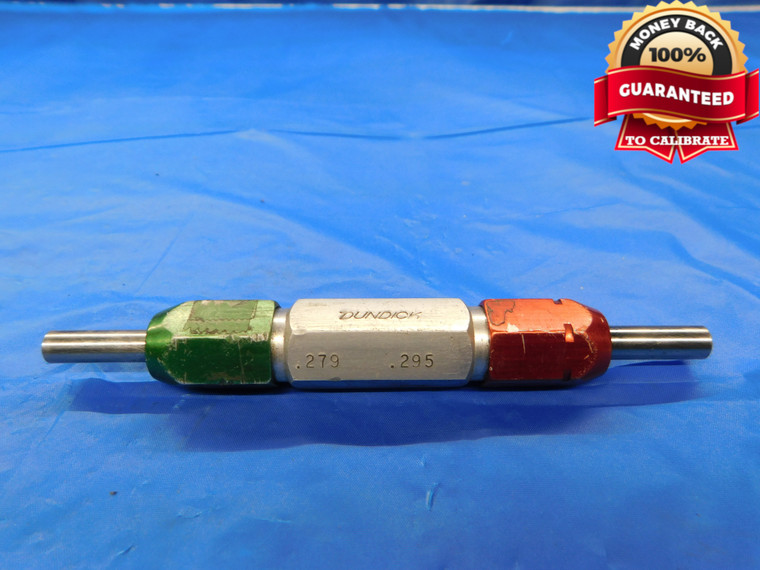 .2790 & .2950 PIN PLUG GAGE GO NO GO .2969 -.0019 UNDERSIZE 19/64 7 mm .279 .295 - CM0298BB2