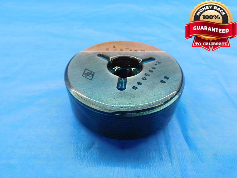 2 1/2 16 N THREAD PLUG GAGE 2.5 2.50 2.500 GO ONLY P.D. = 2.4594 CHECK 2B OR 3B - DW21518RD