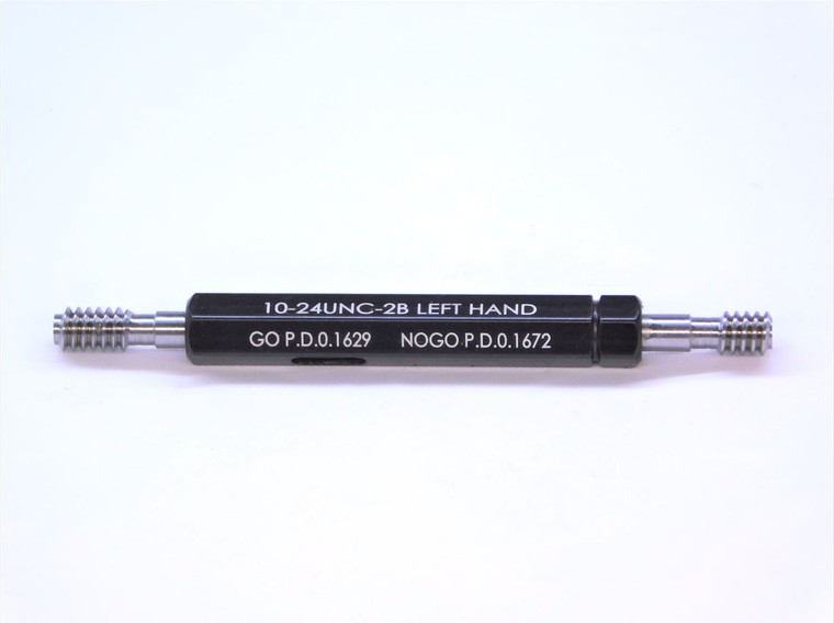 NEW 10 24 UNC 2B LEFT HAND THREAD PLUG GAGE #10 .190 GO NO GO PDS .1629 .1672 LH
