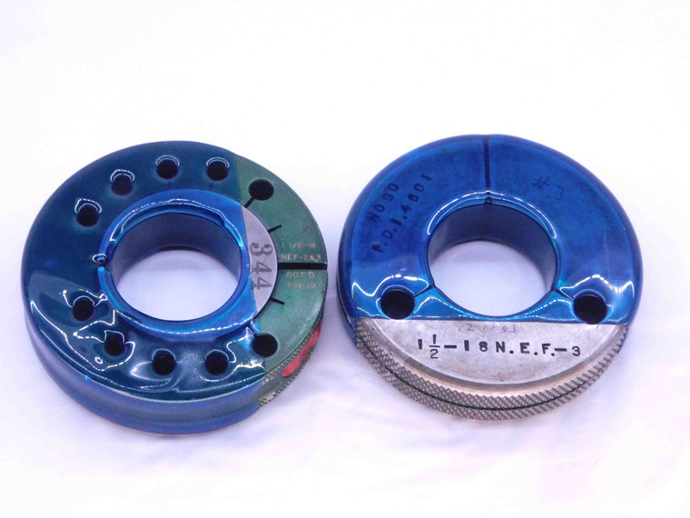 1 1/2 18 NEF 3 THREAD RING GAGES 1.5 GO NO GO P.D.'S = 1.4639 & 1.4601 UNEF-3 - DW21608RD