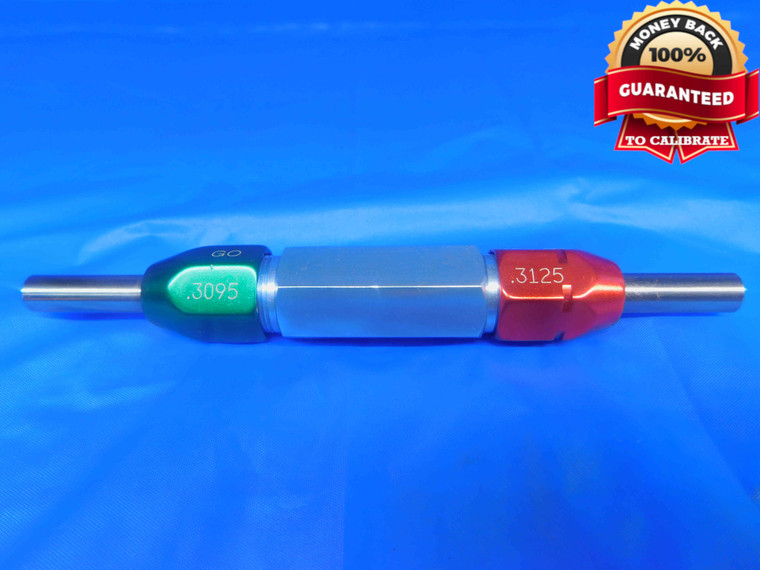 .3095 & .3125 PIN PLUG GAGE GO NO GO ONSIZE 5/16 8 mm VERMONT GAGE USA - TH0051RD