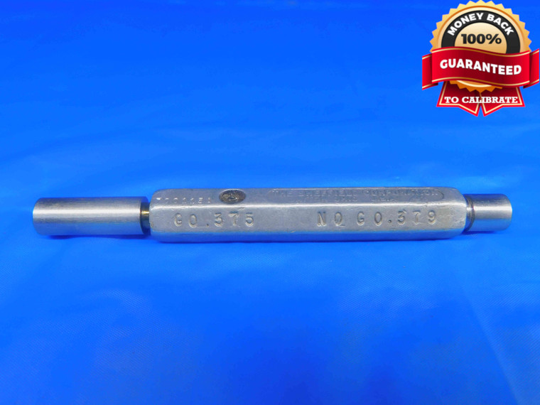 .3750 & .3790 PIN PLUG GAGE GO NO GO ONSIZE 3/8 9.627 mm .375 .379 - TH0078RD