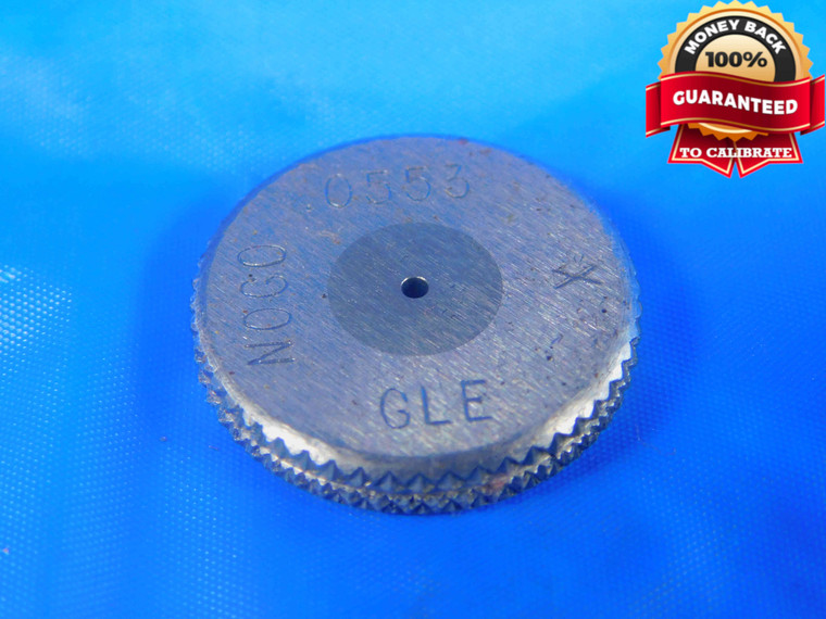 .0553 CL X CARBIDE MASTER PLAIN BORE RING GAGE .0625 -.0072 1/16 1.405 mm - TH0093LVR