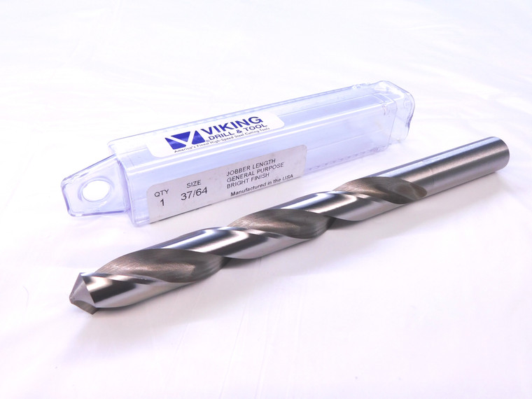 VIKING 37/64 O.D. HSS JOBBER LENGTH TWIST DRILL BIT 48410 4 13/16 LOC .5781 - VDT-MS6707