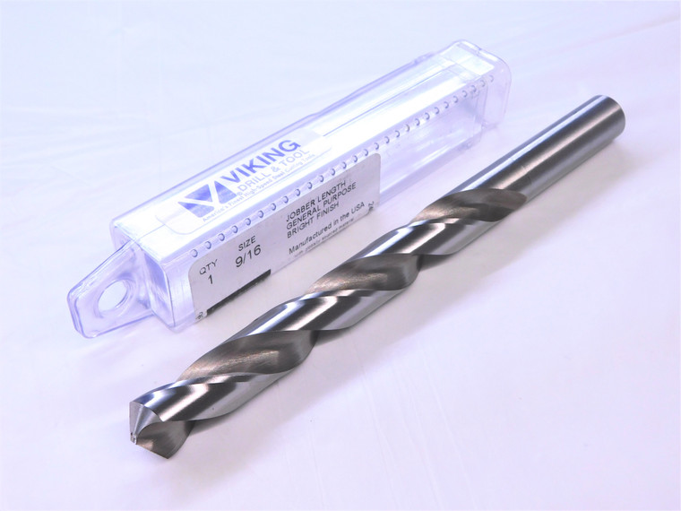 VIKING 9/16 O.D. HSS JOBBER LENGTH TWIST DRILL BIT 48400 4 13/16 LOC .5625 - VDT-MS6714