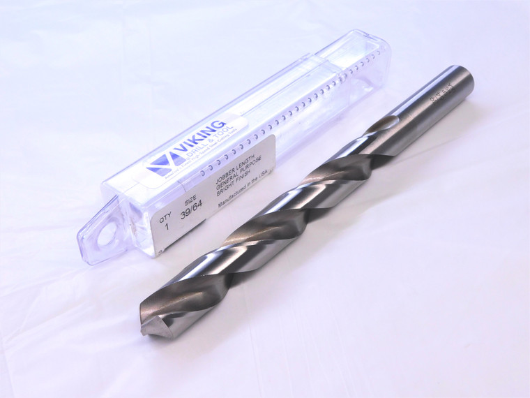 VIKING 39/64 O.D. HSS JOBBER LENGTH TWIST DRILL BIT 48430 5 3/16 LOC .6093 - VDT-MS6716