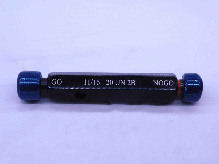 11/16 20 UN 2B THREAD PLUG GAGE .6875 GO NO GO P.D.'S = .6550 & .6606 CHECK - DW22084RD