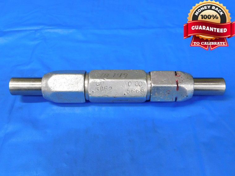 .5662 & .5669 PIN PLUG GAGE GO NO GO .5625 +.0037 OVERSIZE 9/16 14.381 mm - BS0022RD