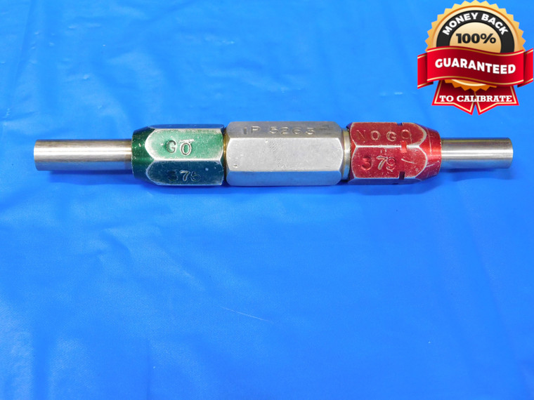 .3750 & .3790 PIN PLUG GAGE GO NO GO ONSIZE 3/8 9.627 mm .375 .379 QUALITY TOOL - BS0036RD