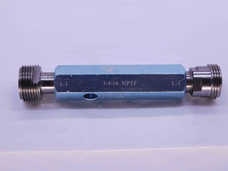 3/4 14 NPTF L1 & L3 VERMONT PIPE THREAD PLUG GAGE .75 .750 3 STEP (L1) DRYSEAL - DW22113LVR