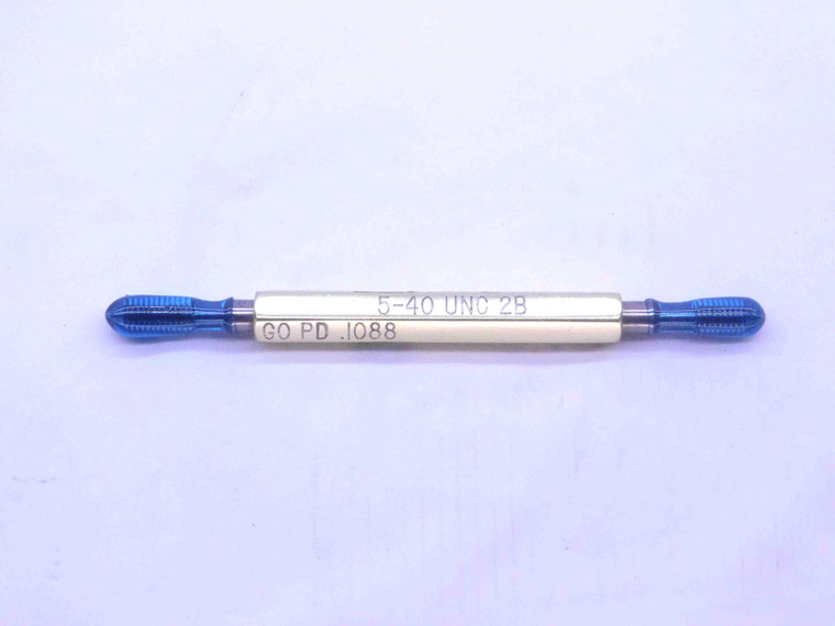 5 40 UNC 2B THREAD PLUG GAGE #5 .125 .1250 GO NO GO P.D.'S = .1088 & .1121 CHECK - DW22183LVR