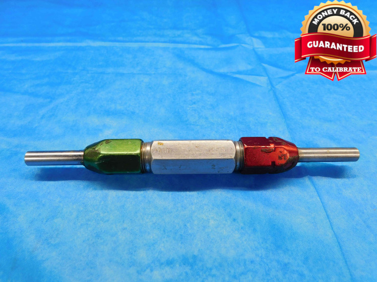 .2480 & .2515 CL Z PIN PLUG GAGE GO NO GO .2500 +.0015 1/4 6.299 mm .248 CHECK - DW22237RD