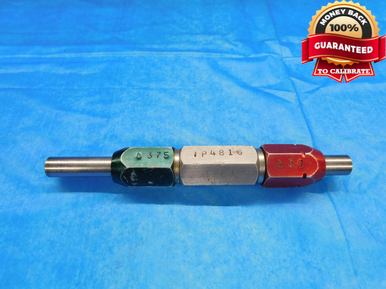 .4375 & .4390 PIN PLUG GAGE GO NO GO ONSIZE 7/16 11 mm .439 INSPECTION CHECK - DW22243RD