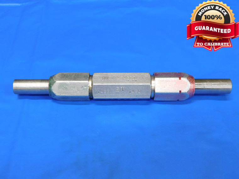 .4830 & .4900 CL Z PIN PLUG GAGE GO NO GO .4844 -.0014 31/64 12.268 mm .483 .490 - BS0097RD