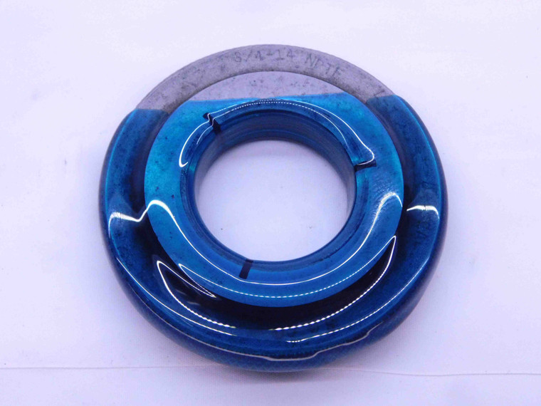 3/4 14 NPTF L1 PIPE THREAD RING GAGE .75 .750 .7500 N.P.T.F. DRYSEAL TAPER CHECK - DW22441RD