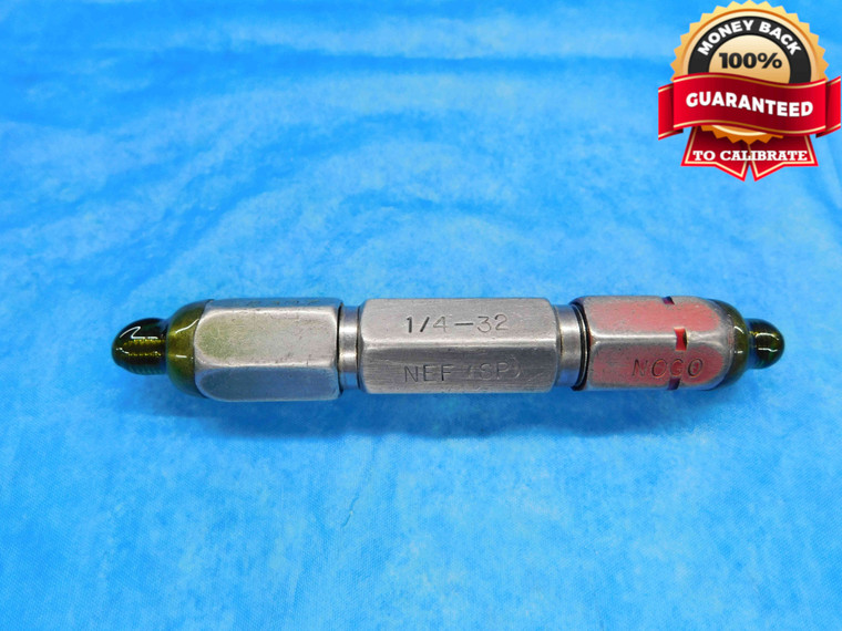 1/4 32 NEF SP SPECIAL THREAD PLUG GAGE .25 GO NO GO PD'S = .2307 & .2349 CHECK - DW22462LVR