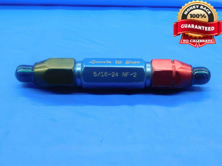 5/16 24 NF 2 THREAD PLUG GAGE .3125 GO NO GO P.D.'S = .2854 & .2887 UNF-2 CHECK - DW22544RD