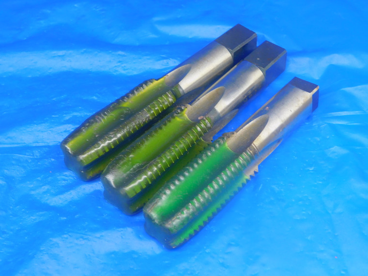3pcs BATH 1" 8 NC HSS GH-4 PLUG TAPS 4 STRAIGHT FLUTE 1.0 GH4 USA MADE 1"-8 1.00 - TH0954PMH