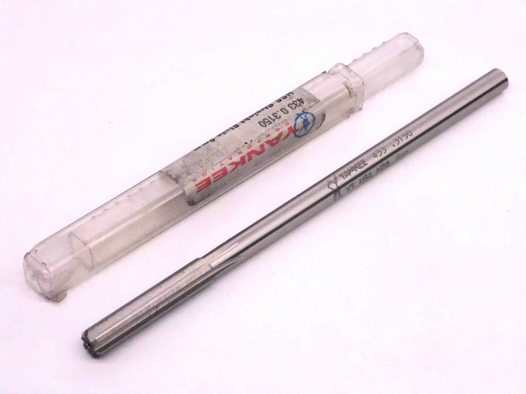 YANKEE 0.315 OD HSS REAMER 6 FL .315 .3150 5/16 .3125 +.0025 OVERSIZE 8 mm USA - DW22932CP2