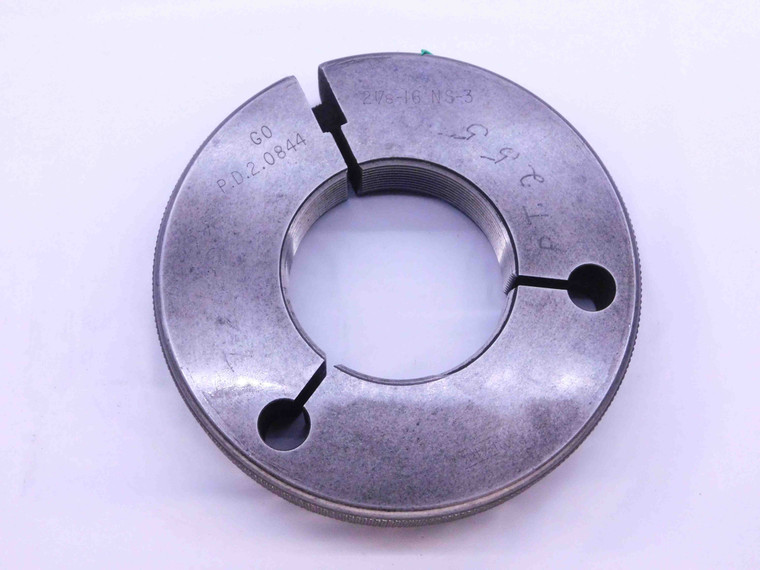 2 1/8 16 NS 3 THREAD RING GAGE 2.125 2.1250 GO ONLY P.D. = 2.0844 INSPECTION - DW22835RD