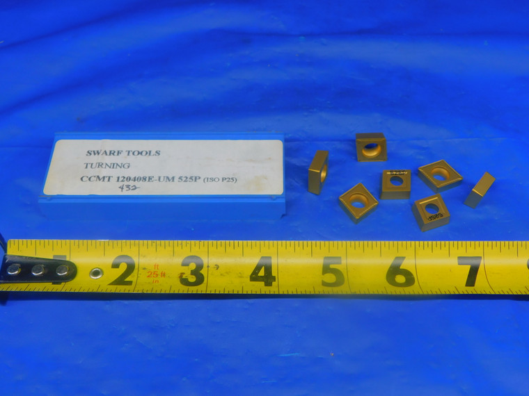7pcs NEW SWARF TOOLS CCMT 120408E-UM CCMT 432 525P CARBIDE INSERTS CCMT432 - TH1123FKB