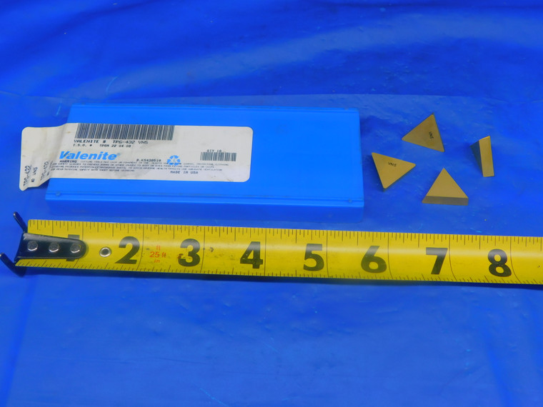 4pcs VALENITE TPG-432 VN5 CARBIDE INSERTS TPG432VN5 TPG 432 TPG432 USA MADE - TH1119FKB