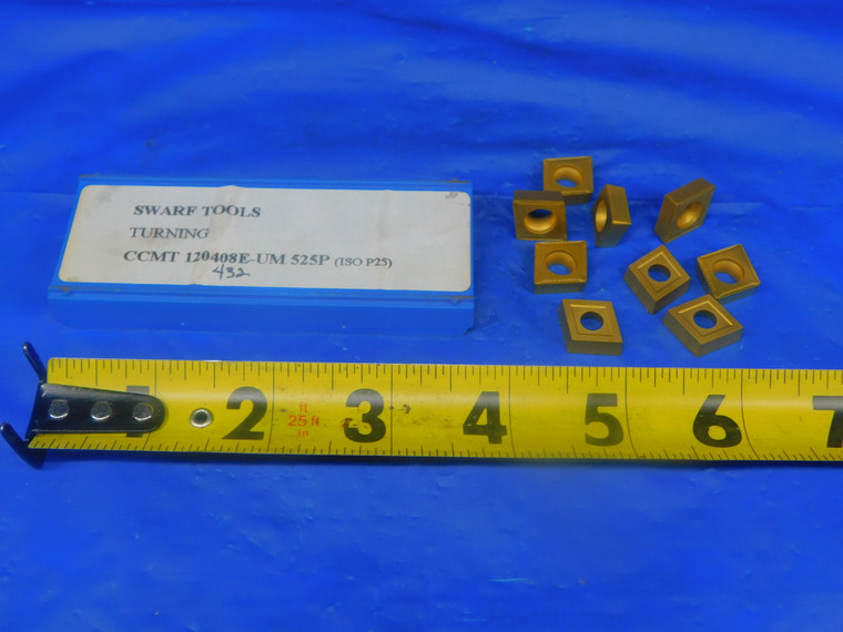 9pcs NEW SWARF TOOLS CCMT 120408E-UM CCMT 432 525P CARBIDE INSERTS CCMT-432 - TH1125FKB