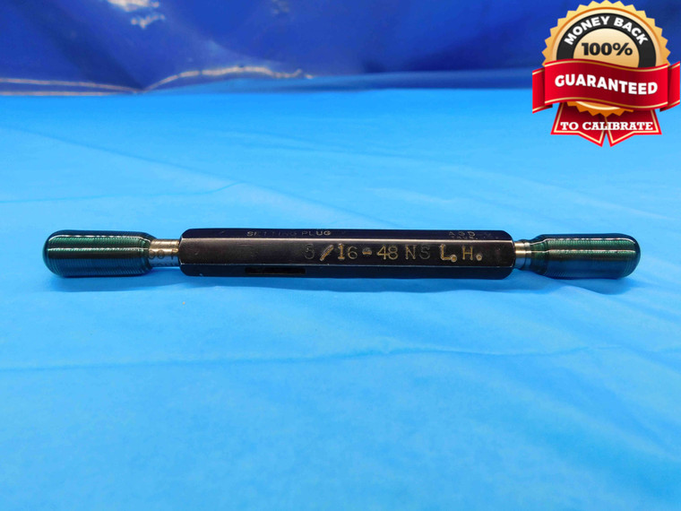 5/16 48 NS LEFT HAND SET THREAD PLUG GAGE .3125 GO NO GO P.D.'S = .2982 & .2955 - DW23029LVR