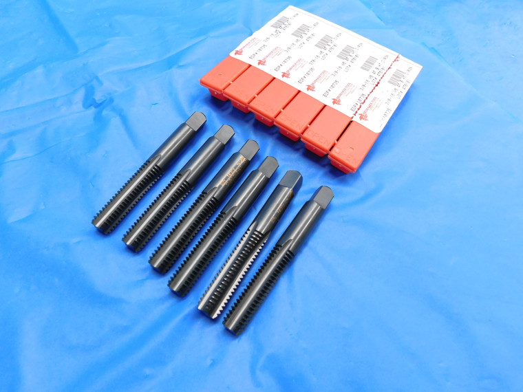 6pcs NEW BRUBAKER 3/8 16 H5 4F HSS BOTTOMING TAP 4 STRAIGHT FLUTE .375 EDP 10735 - JH2670TL1