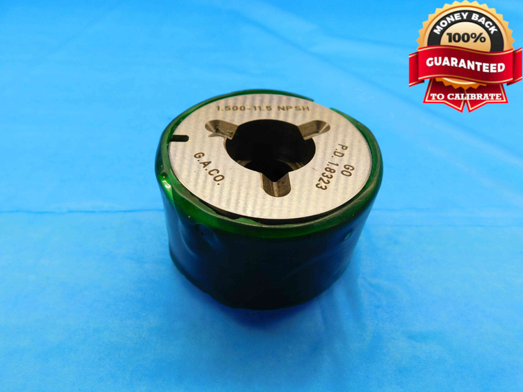 1 1/2 11 1/2 NPSH PIPE THREAD PLUG GAGE 1.5 1.50 1.500 GO ONLY P.D. = 1.8323 - DW23513AN3