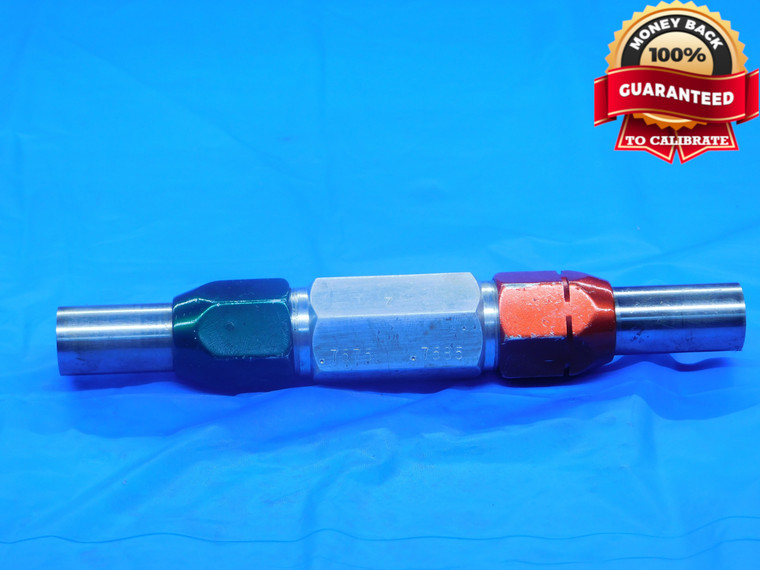 .7575 & .7585 CL Z PIN PLUG GAGE GO NO GO .7500 +.0075 OVERSIZE 3/4 19.241 mm - DE0056RD