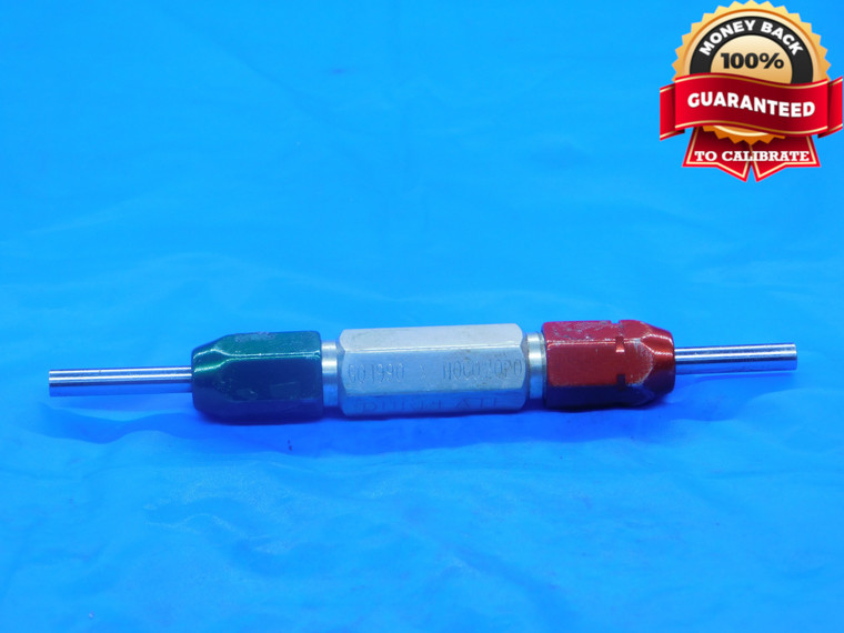 .1990 & .2020 CL X PIN PLUG GAGE GO NO GO .2031 -.0011 13/64 5 mm .199 .202 - DE0052RD