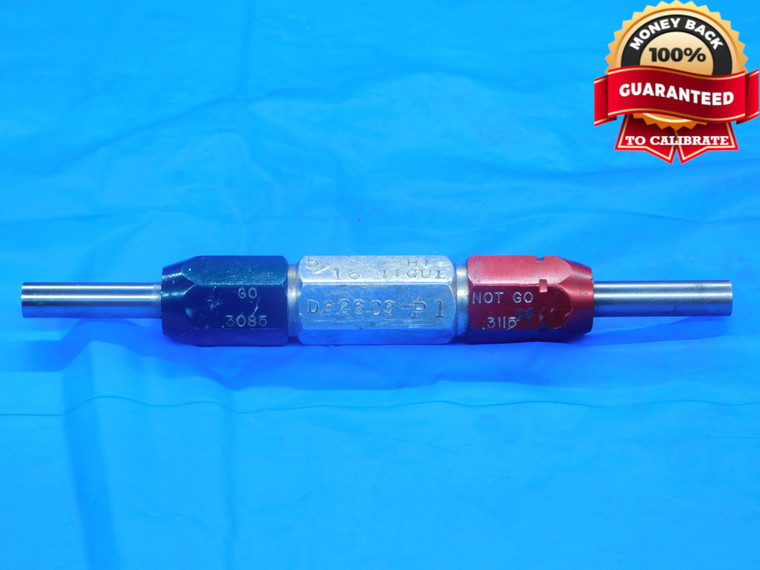 .3085 & .3115 PIN PLUG GAGE GO NO GO .3125 -.0010 UNDERSIZE 5/16 8 mm - DE0137RD
