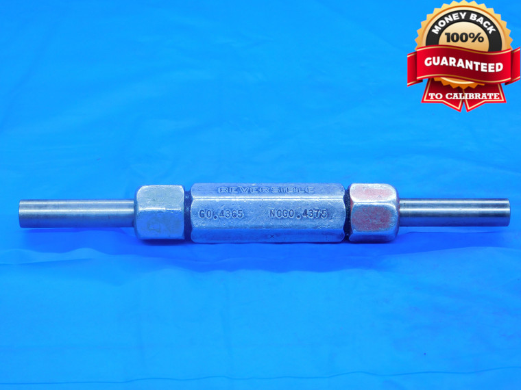 .4365 & .4375 CLASS X PIN PLUG GAGE GO NO GO ONSIZE 7/16 11 mm - DE0130RD